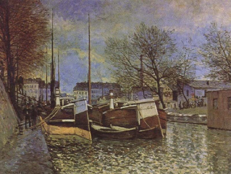 Alfred Sisley Saint-Martin Canal in Paris oil painting image